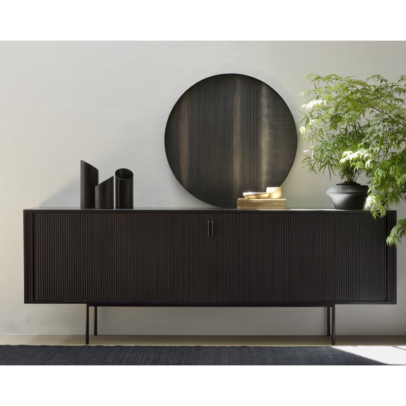 Roller Max 88.1'' W Solid Wood Sideboard, Brown