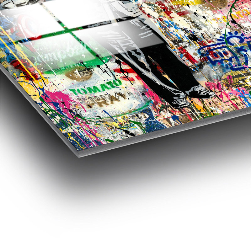 Superbe peinture murale en verre trempé 27,6 po x 39,4 po | 100% verre trempé, épaisseur: 0,16 pouce | Décoration élégante pour le salon ou le bureau, durable et facile à nettoyer, idée de cadeau parfaite