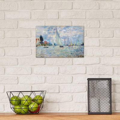 The Boats Regates an Argenteuil Painting by Claude Monet - 1 Piece Wrapped Canvas Painting