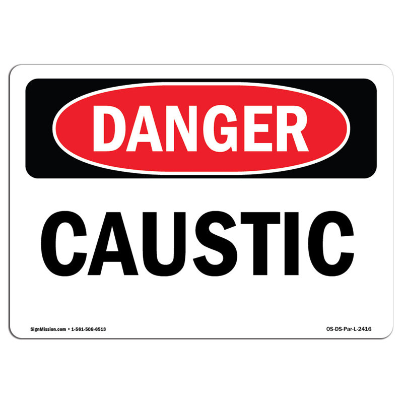 Plaque caustique en aluminium 12 x 18, H 12 po x l 18 po x P 0,1 po