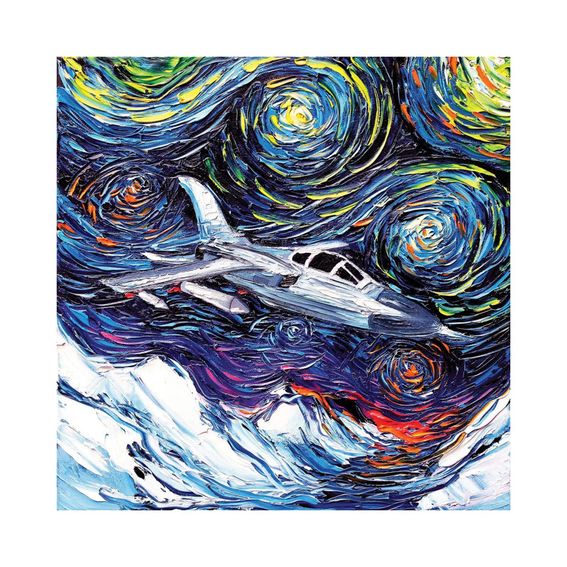 Reproduction d’art, "The mission" par aja Trèves, H 12 po x l 12 po x P 1,5 po, Toile tendue, Pas de tapis