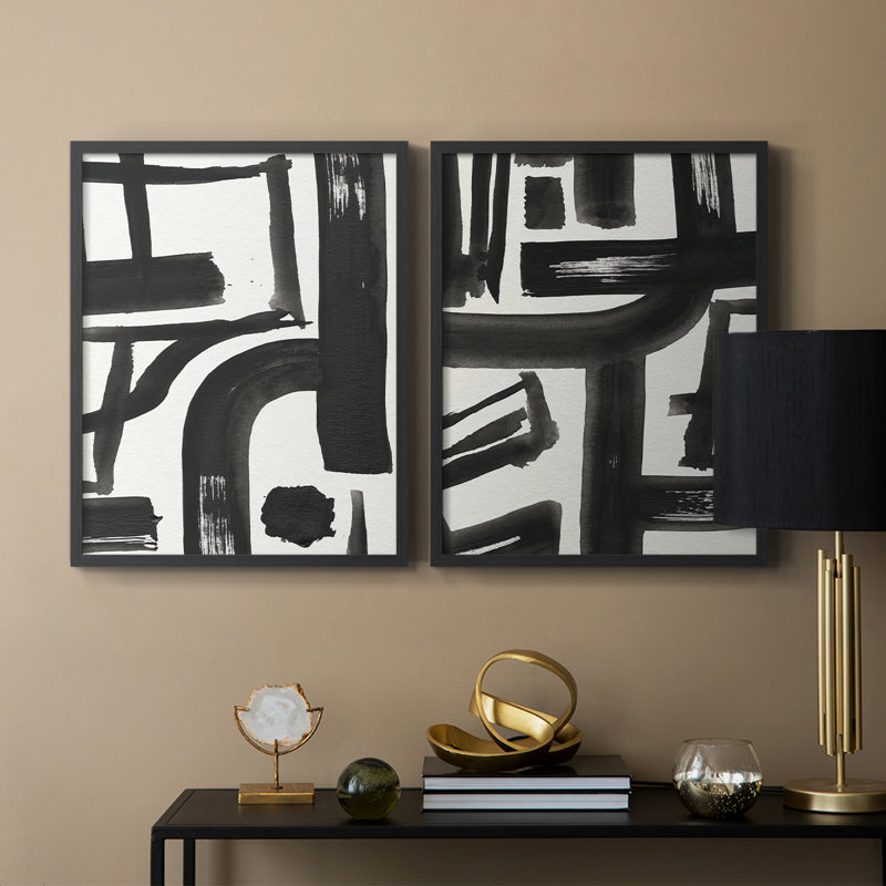 «Inkwell Intersect I-Premium», reproduction encadrée prête à accrocher - aucun clou requis - aucun clou requis