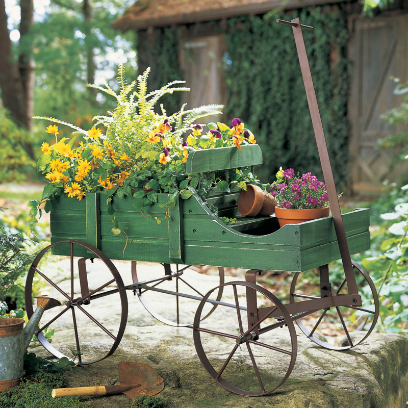 Support de jardin Amish Wagon, Vert
