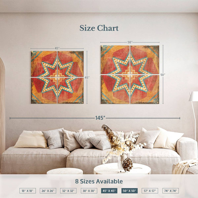 Kerner Moroccan Tiles, 45" H x 45" W
