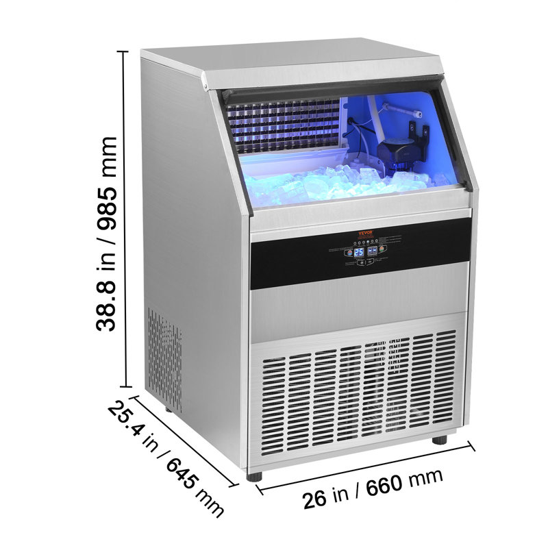 VEVOR 450 Lb. Daily Production Cube Clear Ice Freestanding Ice Maker