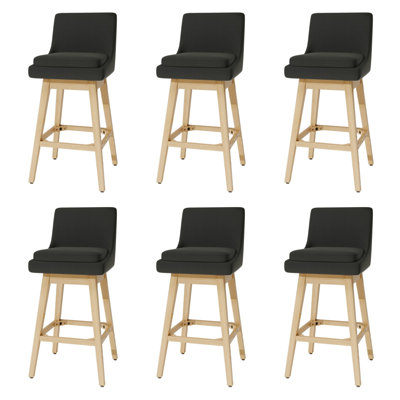 Malakeh Swivel Upholstered With Solid Wood Frame