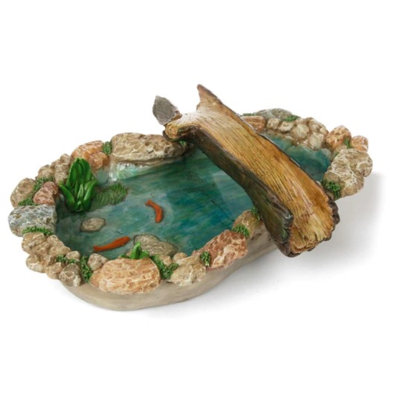 Anniqua Fairy Garden Statue, Tree Bridge Pond