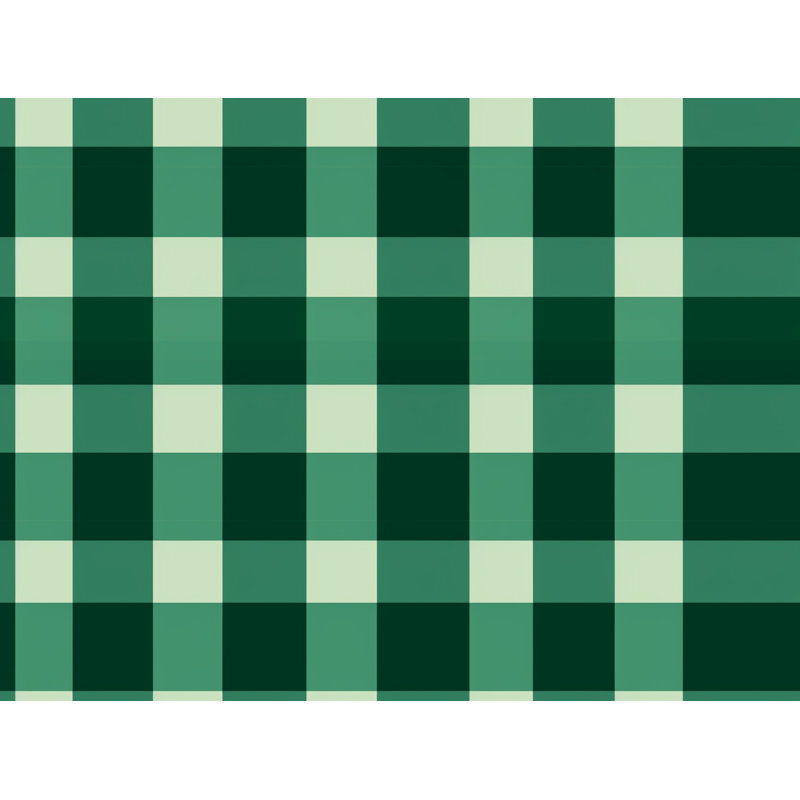 Machine Printed Comforter, Queen Comforter, Green/White Gingham