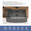 Évier de cuisine de ferme avec grille d'évier et ensemble de drain L 30 po x l 21 po