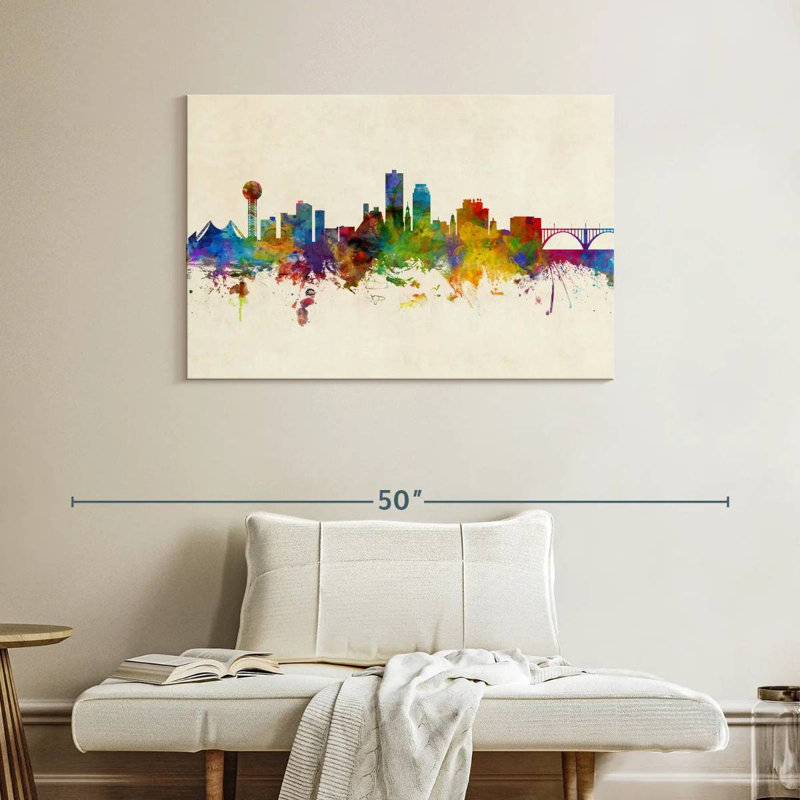 Knoxville, Tennessee Skyline III, H 26 po x l 39 po