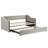 Upholstered Daybed With Pull-Out Trundle Bed-725274205