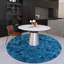 Cowhide Geometric Area Rug in Dark Jade-1515365462