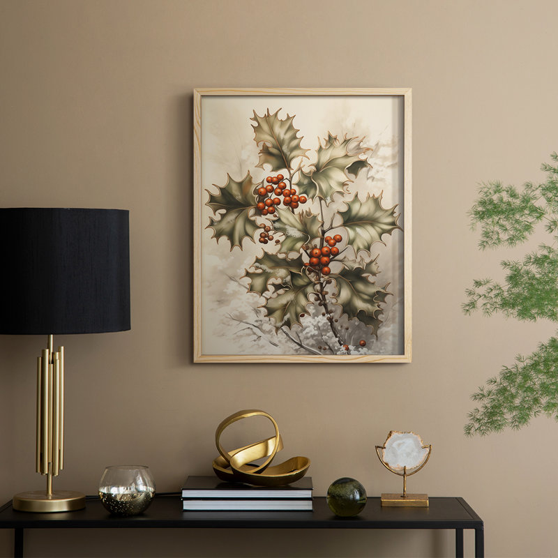 Christmas Holiday Art DCCXIV Framed Print - Solid Wood, H 11 po x l 9 po, Naturel