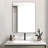 Silver Metal Framed Rectangular Bathrrom Mirror for Wall.-886774921