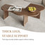 Table basse rectangulaire de 58,66 po, table basse moderne en bois de style Mid-Century