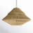 22"W 1-Light Metal and Jute Pendant