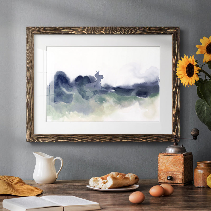 Lake Fog I, Noyer, H 14 po x l 20 po x P 1,5 po