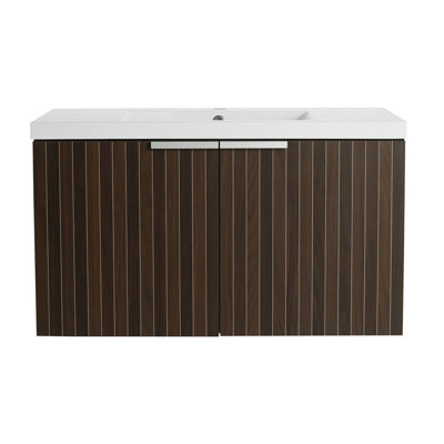 Armoire de salle de bain 36 po avec lavabo en résine