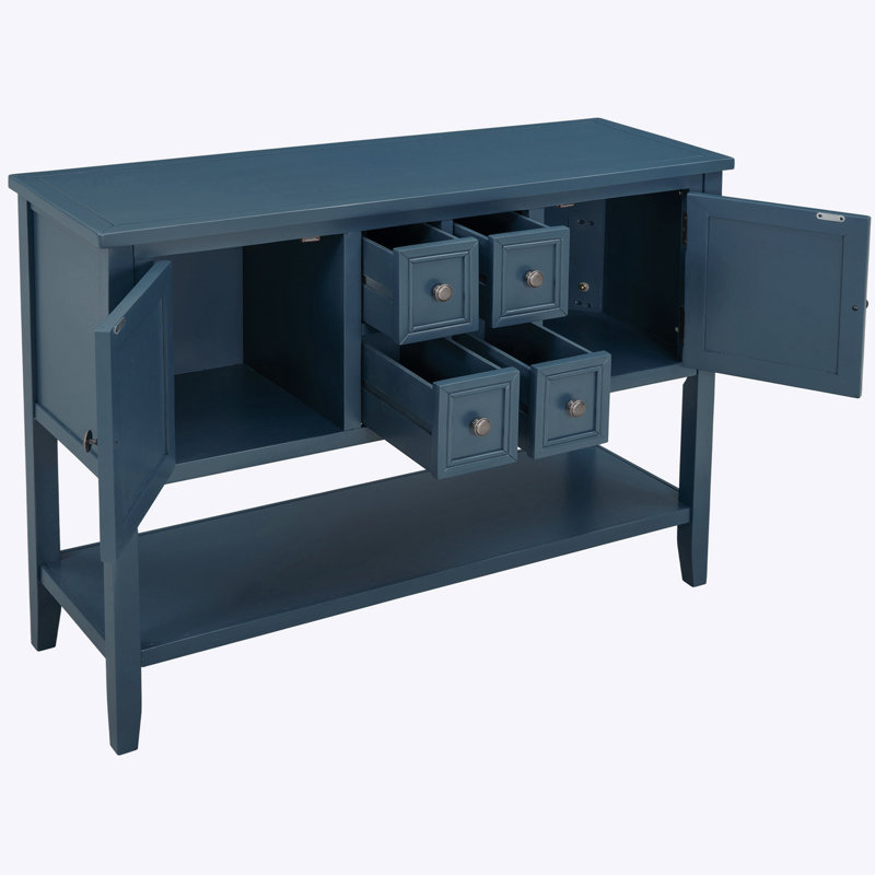 Eagarville Sideboard,entryway table,Console Table,sideboards and buffets,buffet table with Bottom Shelf, Navy