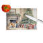 English Foxhound Cozy Christmas Glass Cutting Board Large