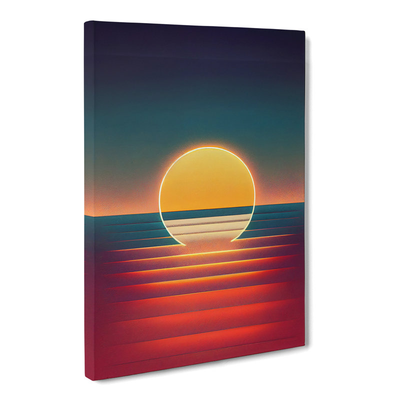 Hadria Sunset Minimalism Vol.4 - Wrapped Canvas, 50cm H x 35cm W