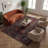 Claret Black Themed Traditional Motif Ethnic Floral Patterned Creative Vintage Decorative Carpet-774090604