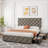 Faux Leather Platform Bed with 4 Storage Drawers, Adjustable Headboard, Diamond Tufted, White, Full/Queen/King Size-2069606201-2069606180