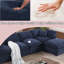 Canapé modulaire rembourré en chenille en L de L 111,5 po avec repose-pieds réversible 4 pièces Caylob-878737832
