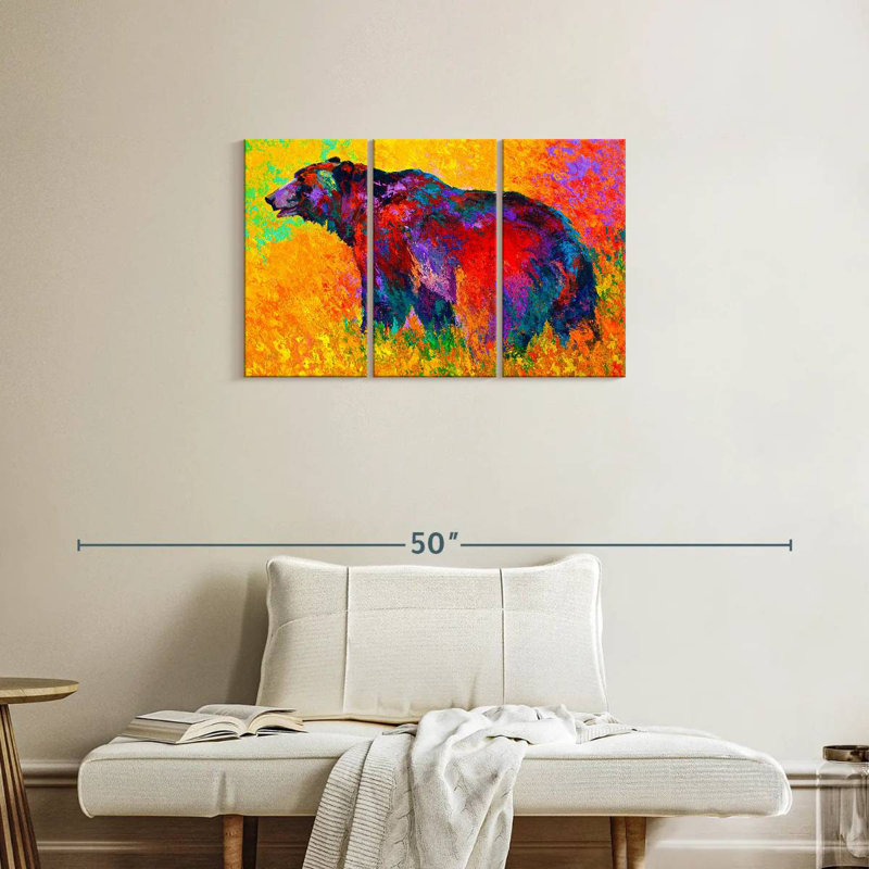 Brampt Into The Wind Grizz, 20" H x 33" W