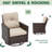 5 Pieces Patio Furniture Set, Wicker Swivel Rocking Chairs With 2 Ottomans And 1 Side Table