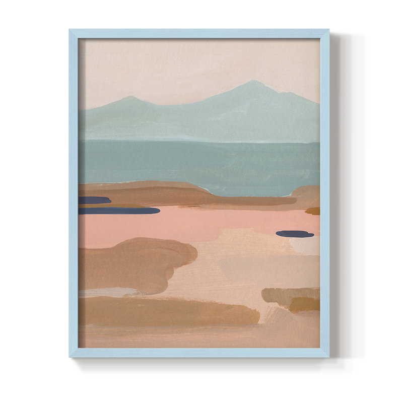 «Desert Sunrise II», reproduction encadrée - bois massif, Bleu, H 10 po x l 8 po