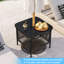 Table de bout d'extérieur en rotin PE avec table de bout carrée pour parasol de 1,57 po-1369642363