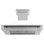 48" ZLINE Autograph Edition Fingerprint Resistant Stainless Steel Range Hood with White Matte Shell