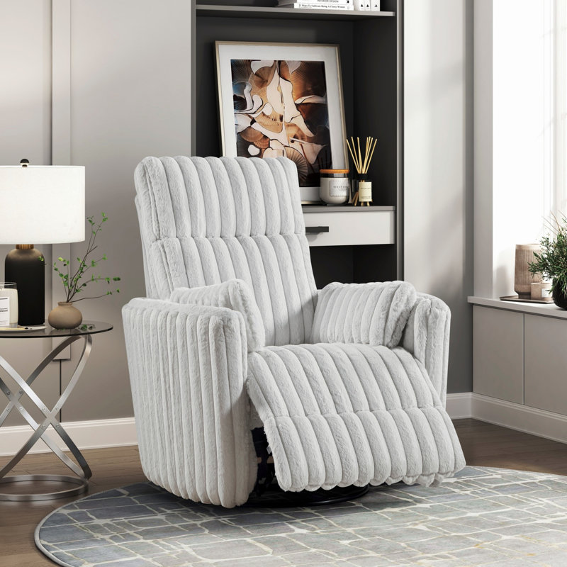 Fauteuil inclinable et pivotant rembourré avec coussins pour le bureau et le salon