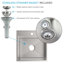 Évier à lessive sur pied avec robinet L 44,8 po x l 22 po