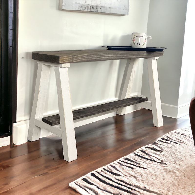 Banc Heritage Farmhouse, H 21 po x l 36 po x P 16 po, Gris / Blanc