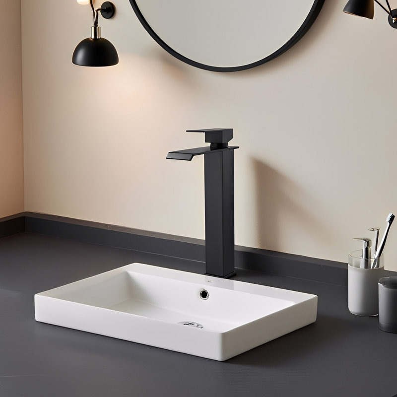Black 304 Stainless Steel Basin Mixer Tap