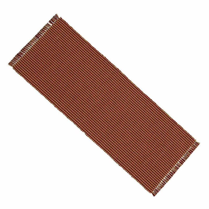 Tapis de couloir 54 po Newburyginghamred, 54"L x 14"D, Rouge campagnard