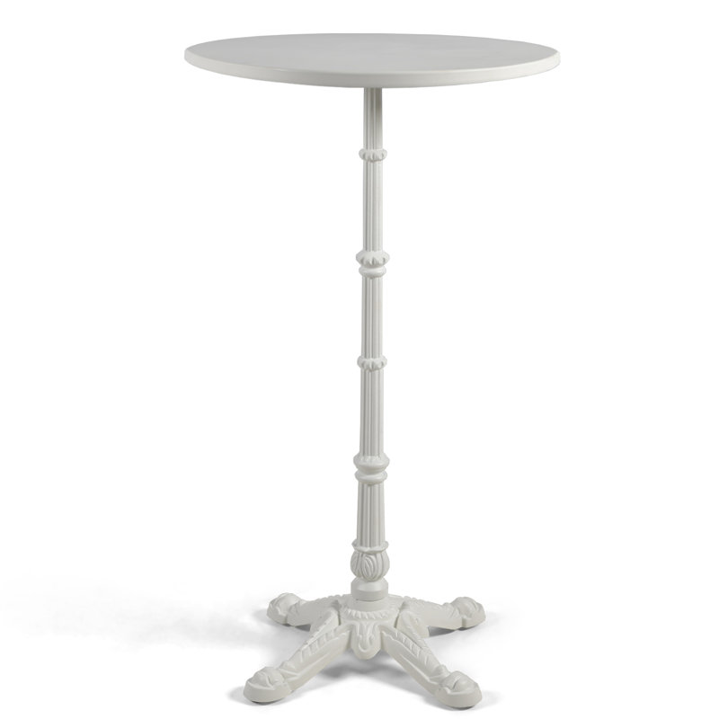 Round Metal Dining Table, White