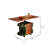 47.09"Brown Solid Wood Mobile Coffee Table