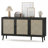 47.2"  3-Door storage Sideboard with Rattan  Doors-46512582-59821203