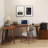 Nut-Brown L Shape Solid wood pine wood Desk-1315885590