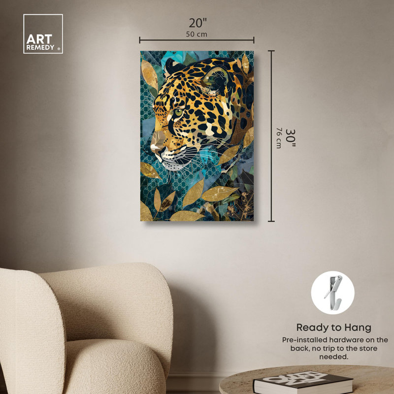 Enter Cheetah Miami Inspired Canvas Art Print, 30" x 20"