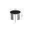 Table basse ronde en bois de chêne noir et pieds en métal noir-96351629