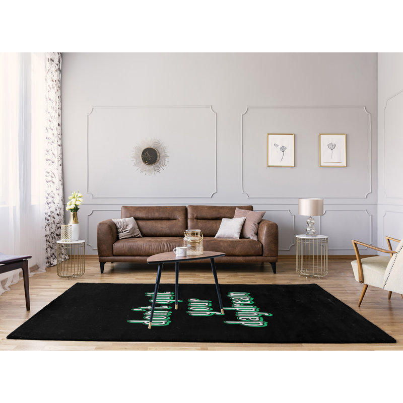 Ne quittez pas votre daydream en polyester de style tableau noir quot, Rectangle 5 pi x 7 pi