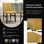 Ensemble de salle à manger 5 pièces, table ronde avec 4 chaises d'appoint, jaune-1132955574