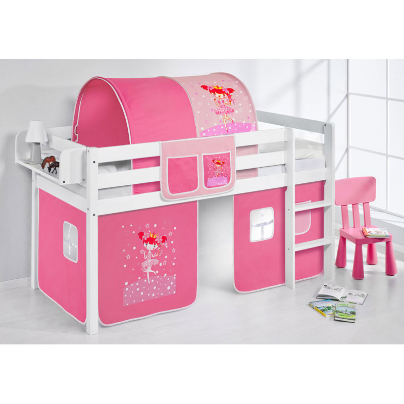 Zauberfee Bed Frames Mid Sleeper Loft Bed by Lilokids, 90cm W x 200cm L