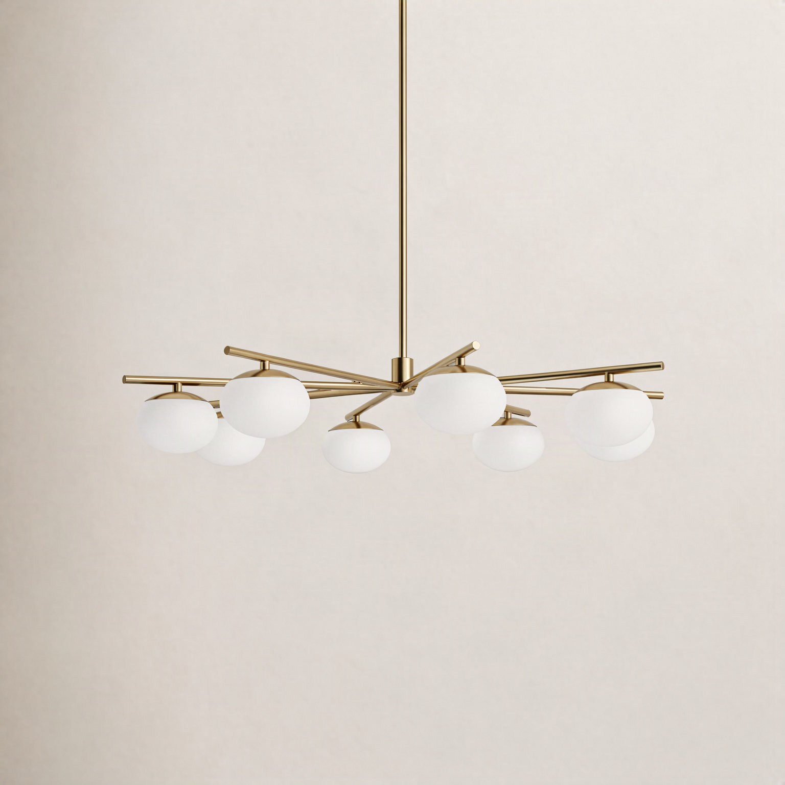 Vibi 8-Light Chandelier, Burnished Brass