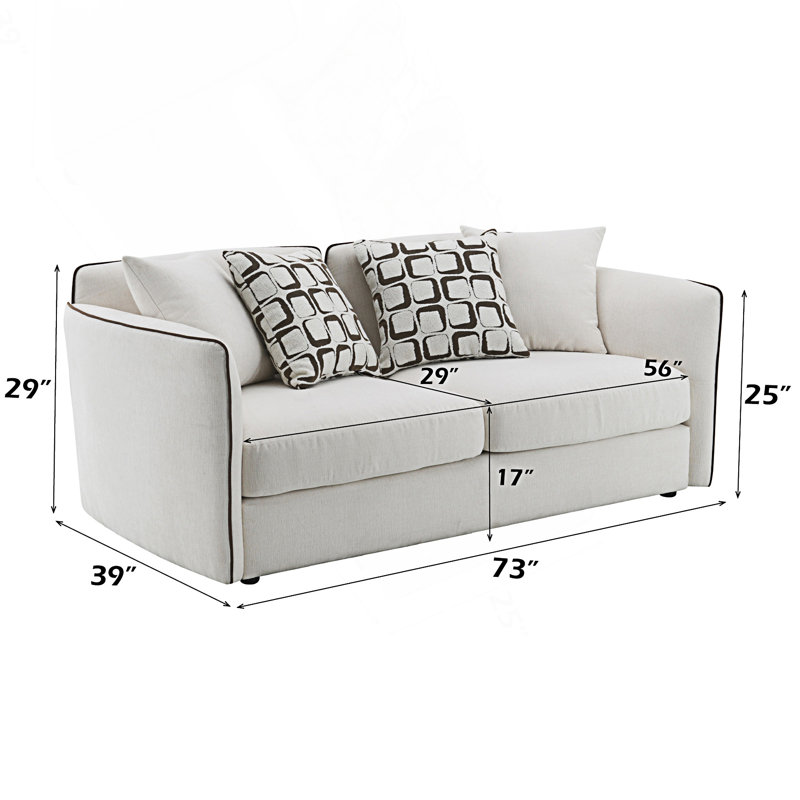 Comfortable Love Seat With 4 Pillows