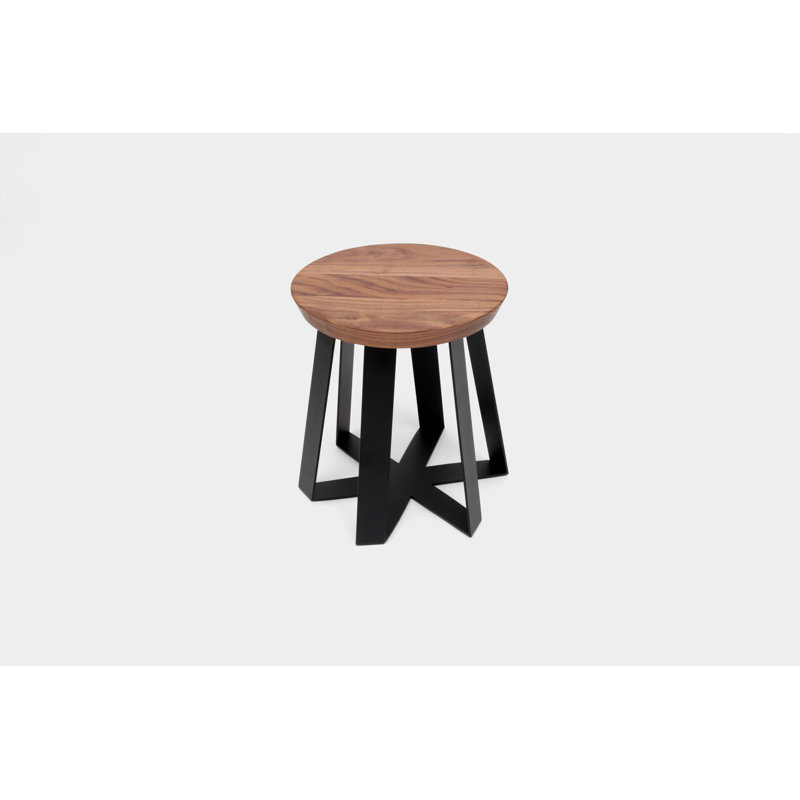 ARS Accent Stool, Black, Walnut